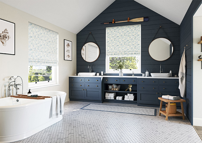 Mosaic Tile, Aquamarine - Roman Blind - Image 6